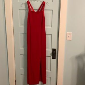 Red evening gown
